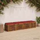 Zitkussens rood 4 stuks polyester