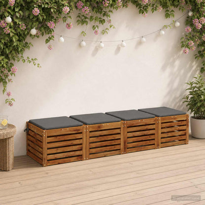 4-Piece Zitkussens SOEST 4 st 100% Polyester Grijs