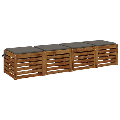 4-Piece Zitkussens SOEST 4 st 100% Polyester Grijs