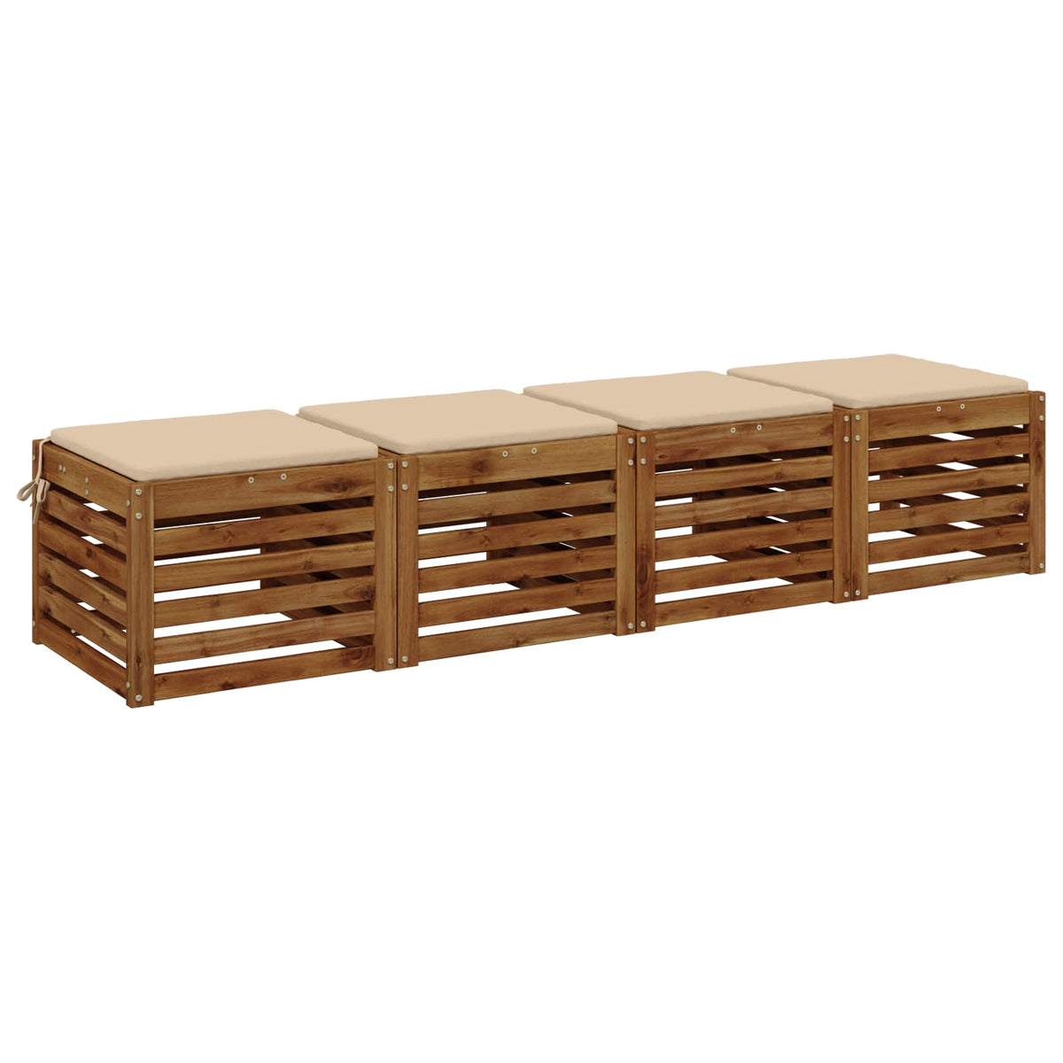 4-Piece Zitkussens SOEST 4 st 100% Polyester Crèmekleurig