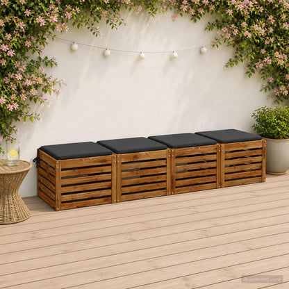 4-Piece Zitkussens SOEST 4 st 100% Polyester Antraciet