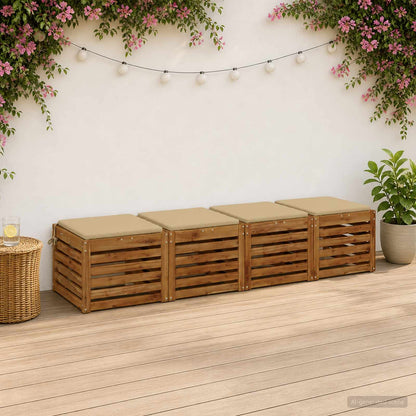 4-Piece Zitkussens SOEST 4 st 100% Polyester Beige
