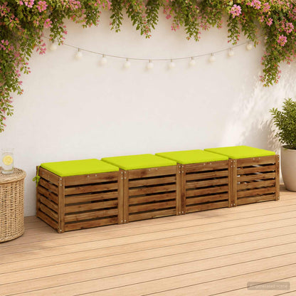 4-Piece Zitkussens SOEST 4 st 100% Polyester Helder groen