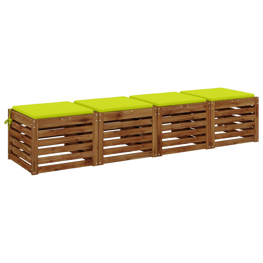 4-Piece Zitkussens SOEST 4 st 100% Polyester Helder groen