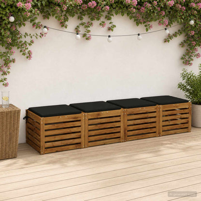 4-Piece Zitkussens SOEST 4 st 100% Polyester Zwart