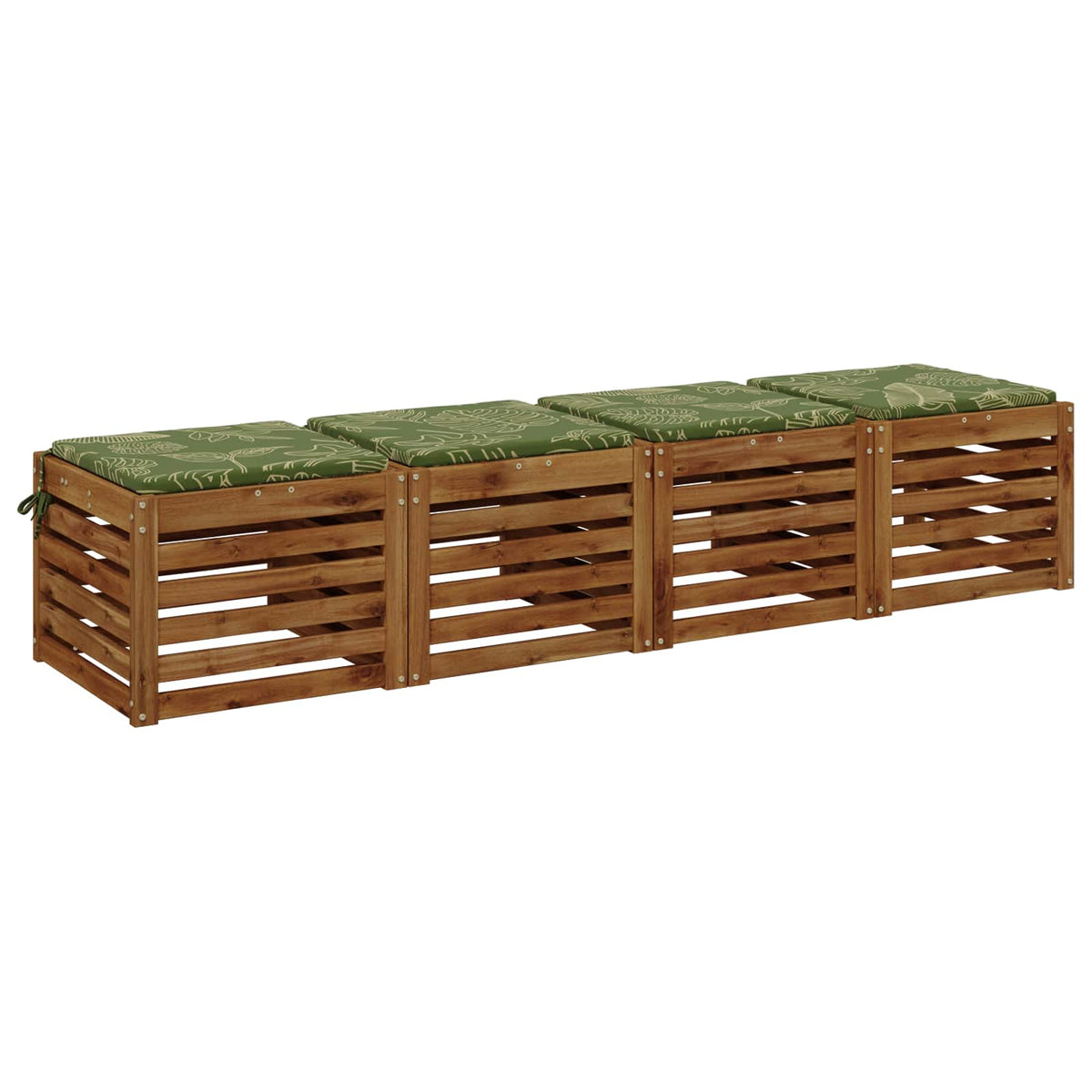 4-Piece Zitkussens SOEST 4 st 100% Polyester Bladontwerp