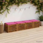 Zitkussens 4 stuks roze 100% polyester