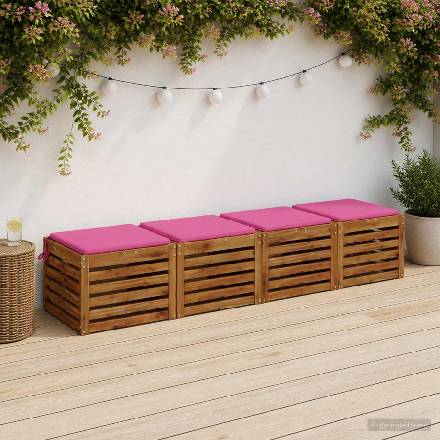 4-Piece Zitkussens SOEST 4 st 100% Polyester Roze