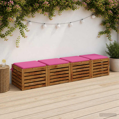 4-Piece Zitkussens SOEST 4 st 100% Polyester Roze