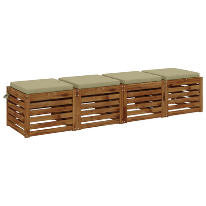 4-Piece Zitkussens SOEST 4 st 100% Polyester Lichtgroen