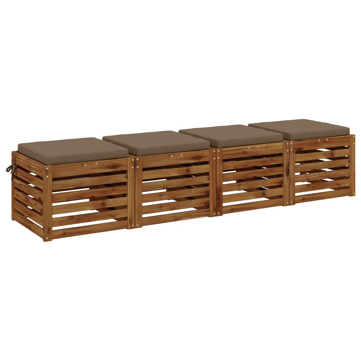 4-Piece Zitkussens SOEST 4 st 100% Polyester Taupe