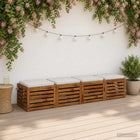 Zitkussens 4 stuks 40x40x5 cm wit polyester