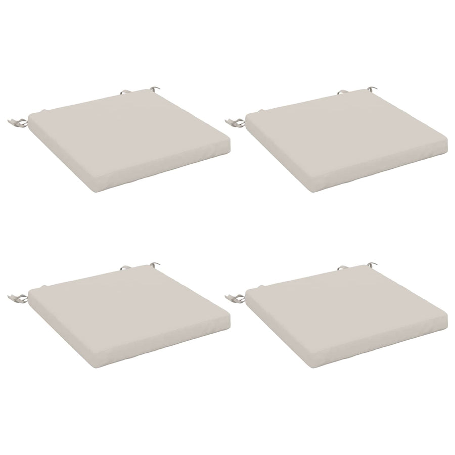 4-Piece Zitkussens SOEST 4 st 100% Polyester Wit 45 x 45 x 5 cm