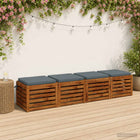 Zitkussens 4 st blauw polyester