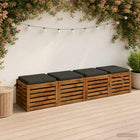 Stoelkussens set 4x antraciet polyester