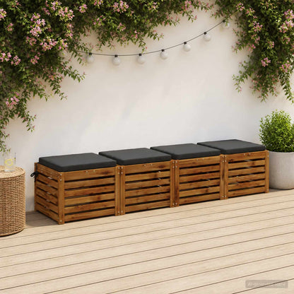 4-Piece Zitkussens SOEST 4 st 100% Polyester Antraciet