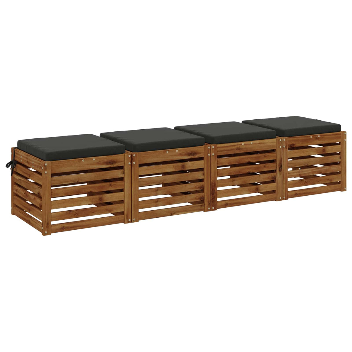 4-Piece Zitkussens SOEST 4 st 100% Polyester Antraciet