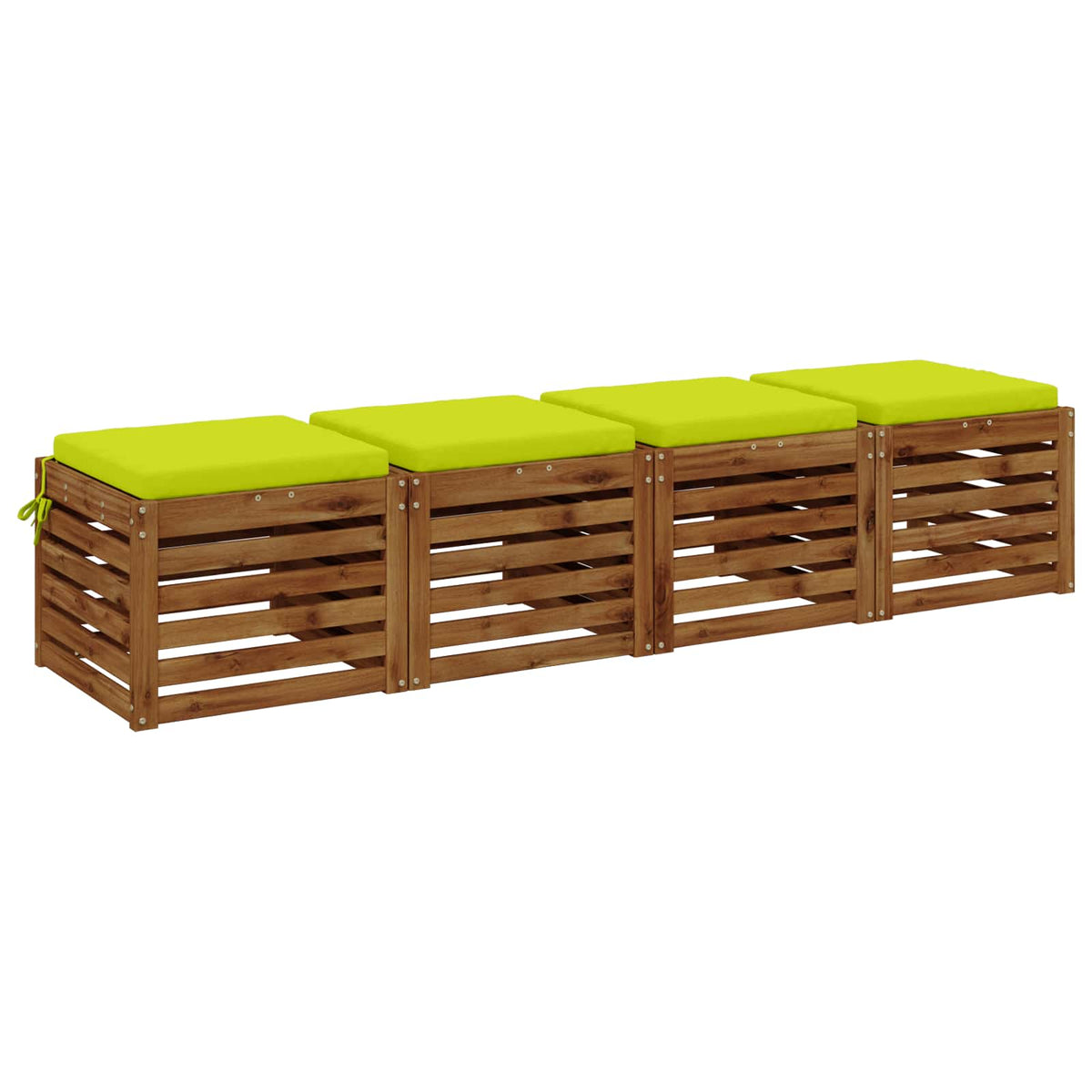4-Piece Zitkussens SOEST 4 st 100% Polyester Helder groen