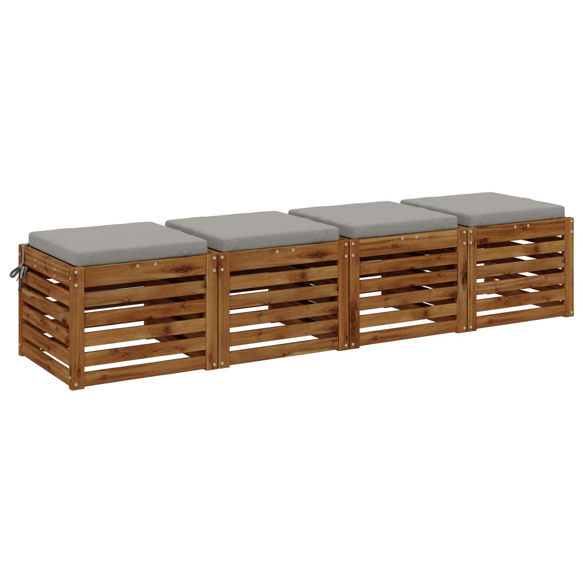 4-Piece Zitkussens SOEST 4 st 100% Polyester Grijs