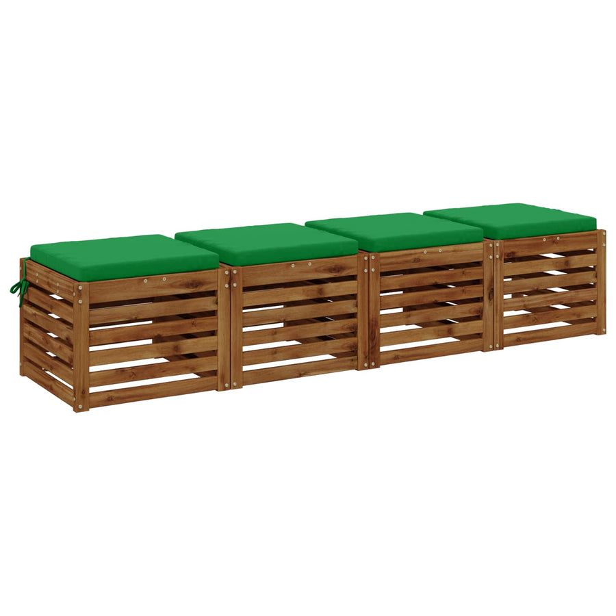 4-Piece Zitkussens SOEST 4 st 100% Polyester Groen