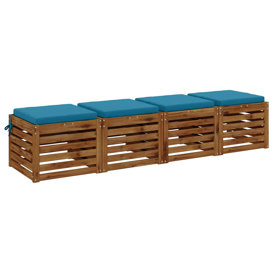 4-Piece Zitkussens SOEST 4 st 100% Polyester Lichtblauw
