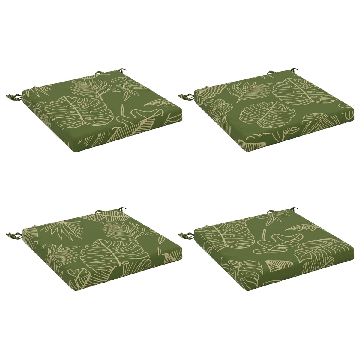 4-Piece Zitkussens SOEST 4 st 100% Polyester Bladontwerp