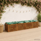 Zitkussens 4 stuks groen bladpatroon 100% polyester