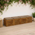Zitkussens set 4 stuks taupe 100% polyester