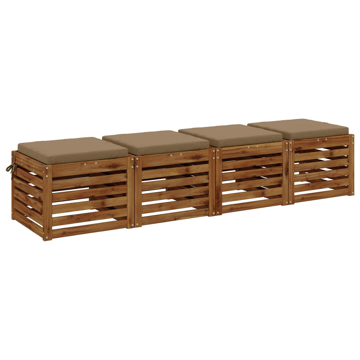 4-Piece Zitkussens SOEST 4 st 100% Polyester Taupe