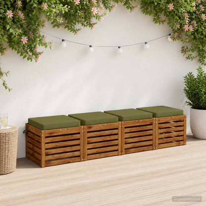 4-Piece Zitkussens SOEST 4 st 100% Polyester Olijfgroen