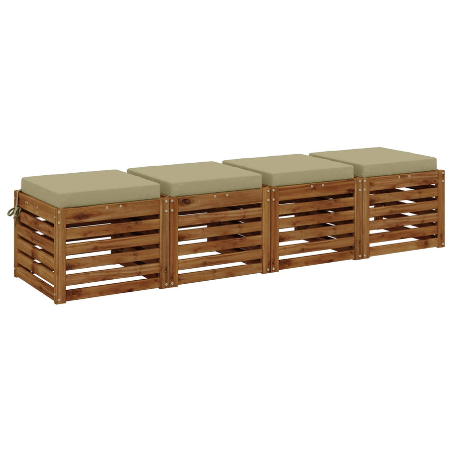 4-Piece Zitkussens SOEST 4 st 100% Polyester Lichtgroen
