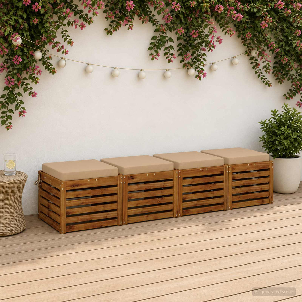 4-Piece Zitkussens SOEST 4 st 100% Polyester Zand