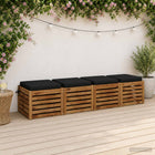 Zitkussens zwart 4 stuks 100% polyester