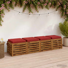 Stoelkussens SOEST set van 4 rood 100% polyester