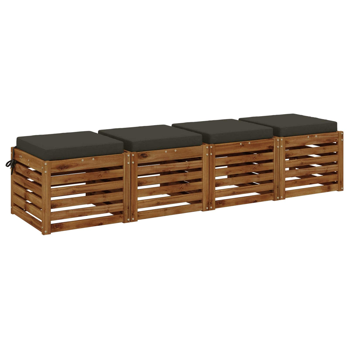4-Piece Zitkussens SOEST 4 st 100% Polyester Antraciet