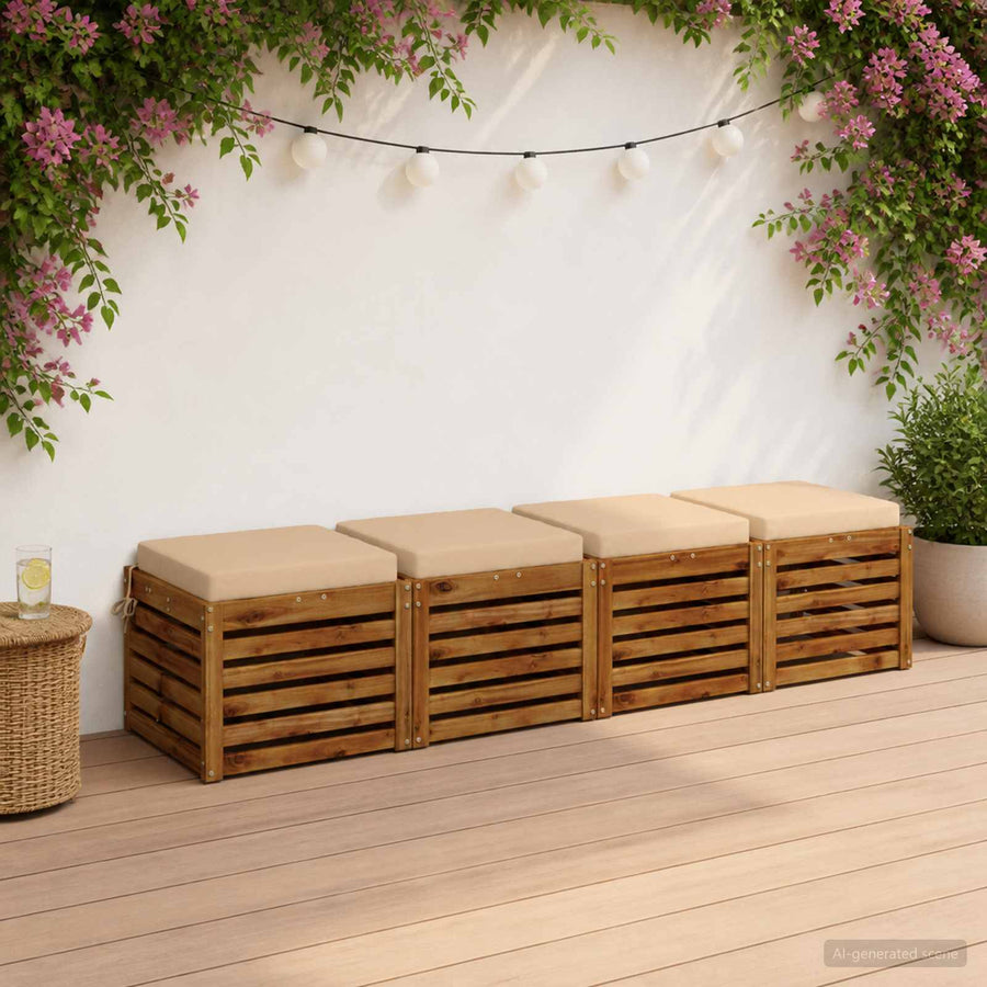 4-Piece Zitkussens SOEST 4 st 100% Polyester Crèmekleurig