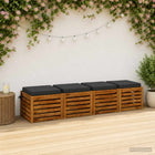 Stoelkussens 4 stuks antraciet 100% polyester