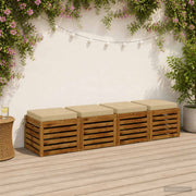 Zitkussens 4 stuks beige polyester