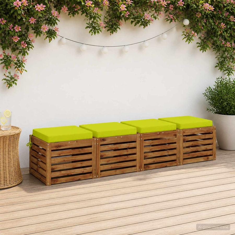 4-Piece Zitkussens SOEST 4 st 100% Polyester Helder groen