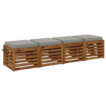 4-Piece Zitkussens SOEST 4 st 100% Polyester Grijs