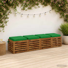 Zitkussens 4 stuks groen 100% polyester