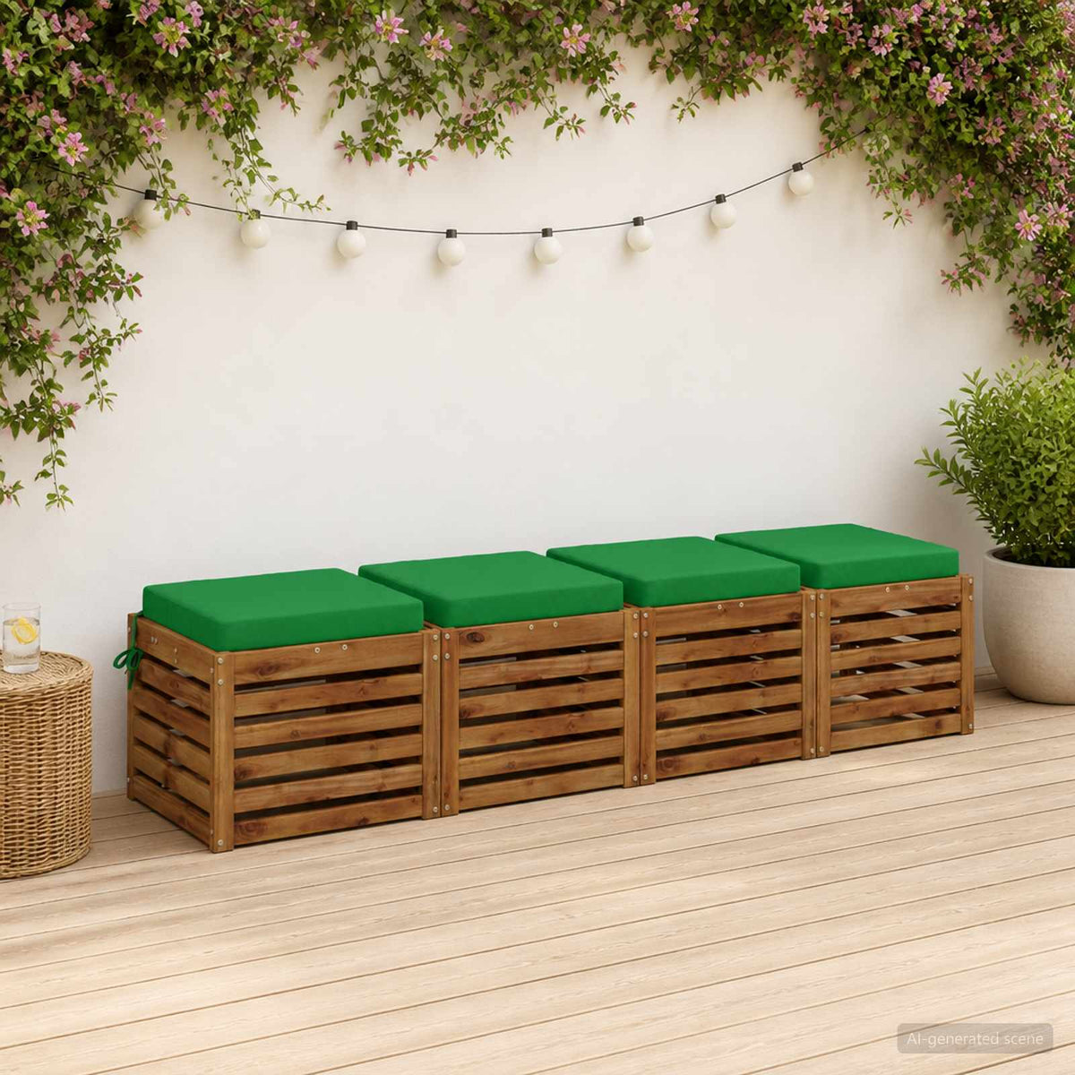 4-Piece Zitkussens SOEST 4 st 100% Polyester Groen
