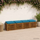 Zitkussens 4 stuks lichtblauw 100% polyester