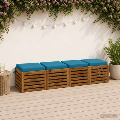 4-Piece Zitkussens SOEST 4 st 100% Polyester Lichtblauw