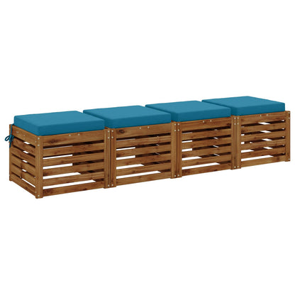 4-Piece Zitkussens SOEST 4 st 100% Polyester Lichtblauw
