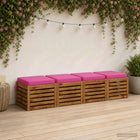 Zitkussens 4 stuks roze 100% polyester