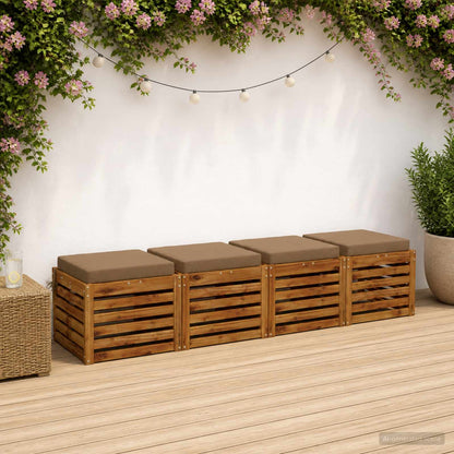 4-Piece Zitkussens SOEST 4 st 100% Polyester Taupe