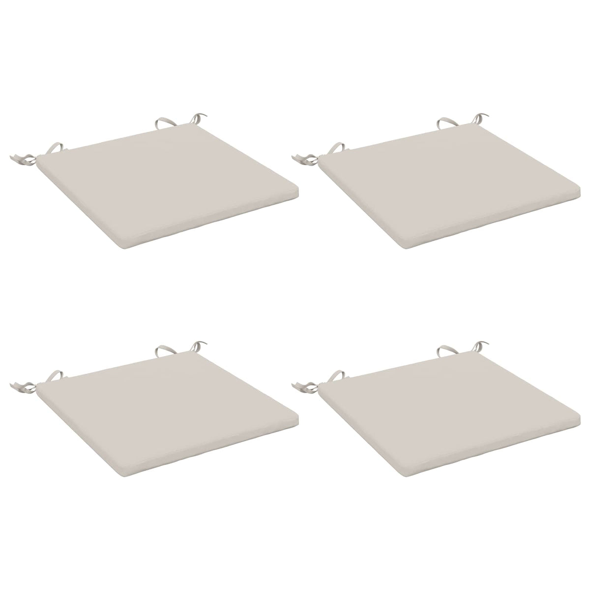 4-Piece Zitkussens SOEST 4 st 100% Polyester Wit 50 x 50 x 3 cm