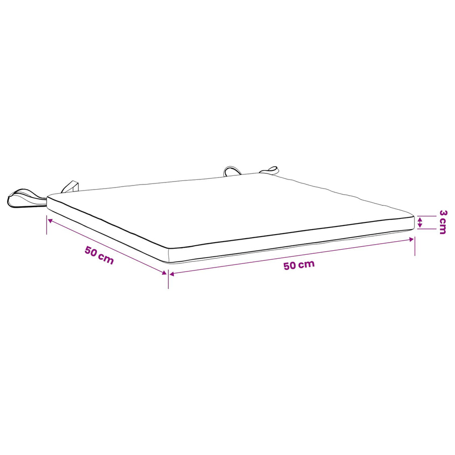 4-Piece Zitkussens SOEST 4 st 100% Polyester Wit 50 x 50 x 3 cm