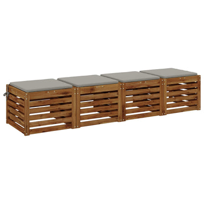 4-Piece Zitkussens SOEST 4 st 100% Polyester Grijs